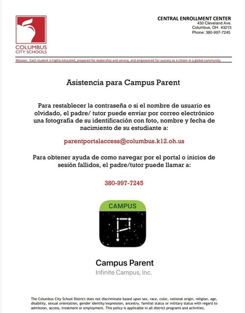 Campus Parent Assistance - Spanish